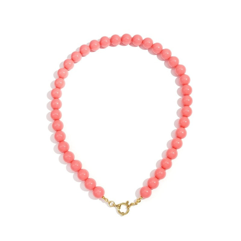 I'M MARTINA - Collana charmpop slim salmon rose