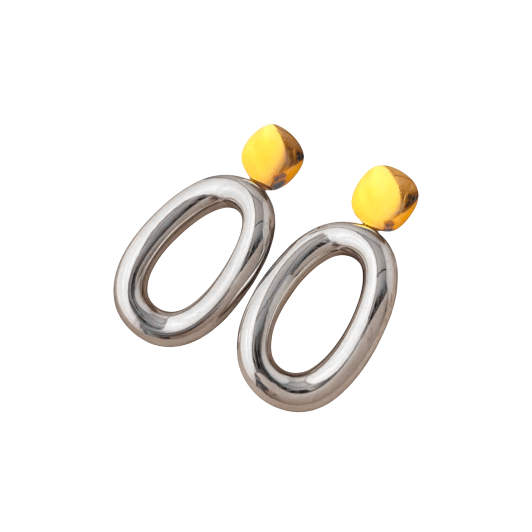 I'M MARTINA - Orecchini oval bicolor