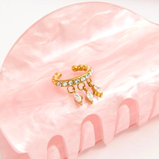 I'M MARTINA - Earc cuff con zirconi pendenti