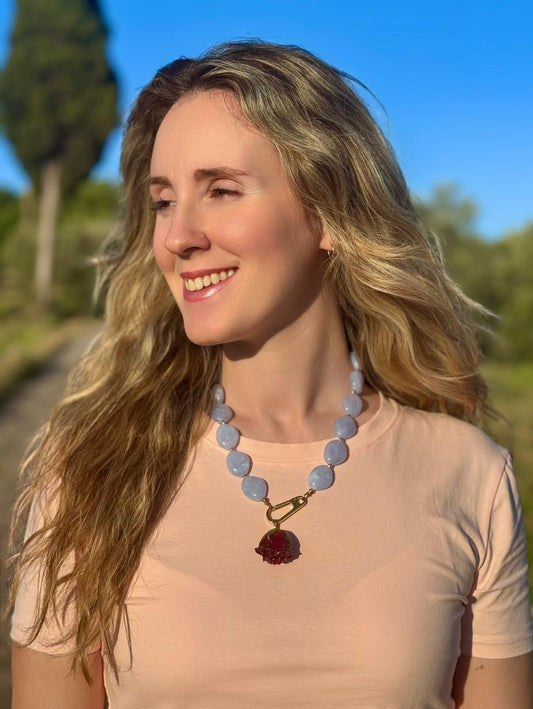 I'M MARTINA - Collana charmstone blu