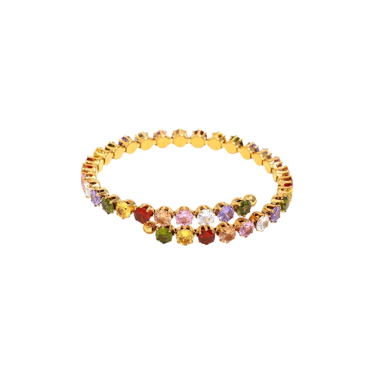 I'M MARTINA - Bracciale twist con zirconi multicolor
