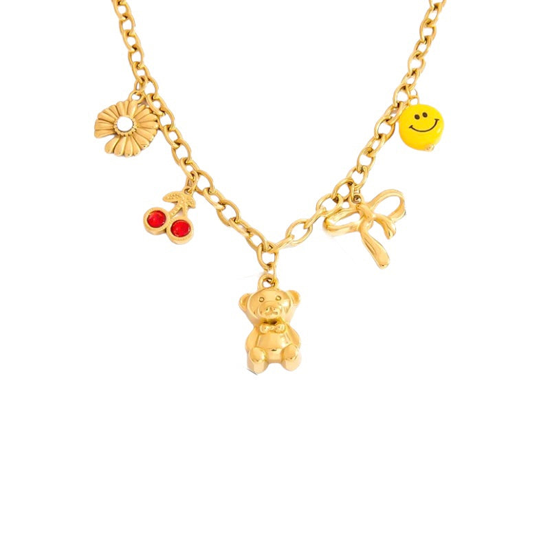 I'M MARTINA - Collana happy teddy con pendenti