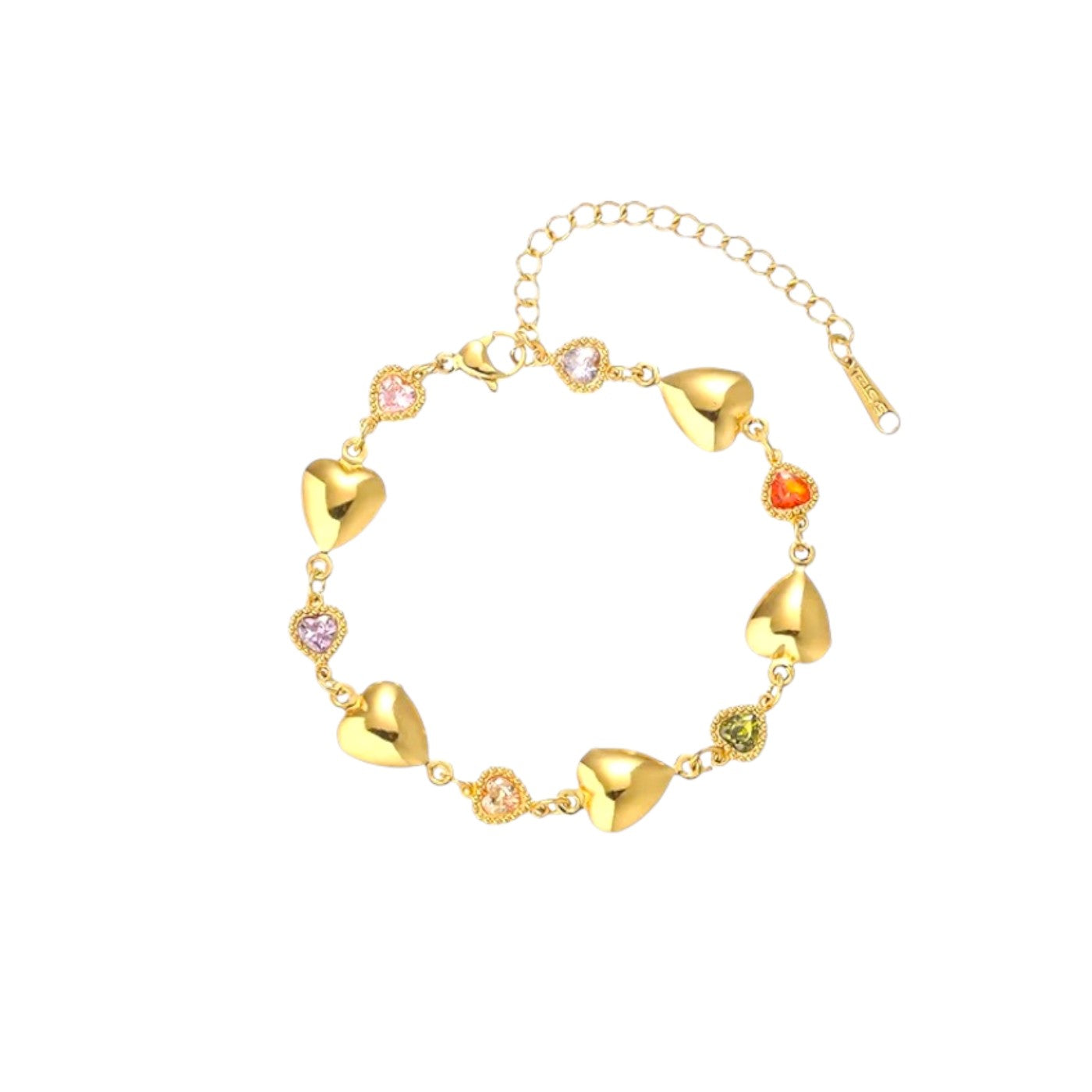 I'M MARTINA - Bracciale Love con zirconi multicolor
