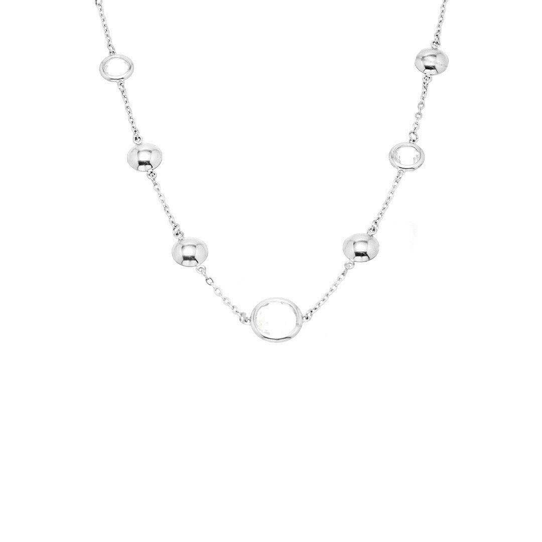I'M MARTINA - Collana white glass