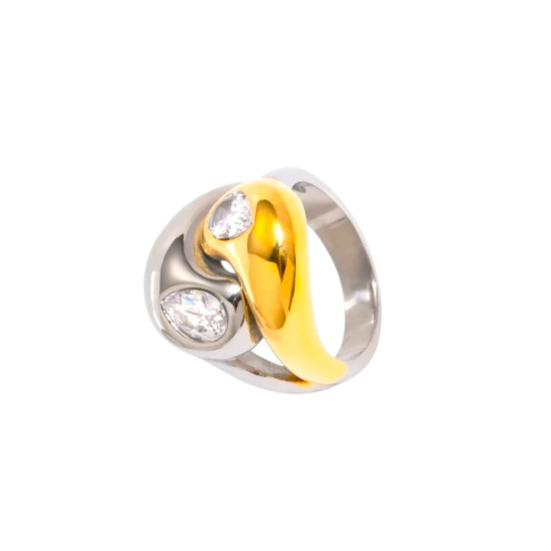 I'M MARTINA - Anello chunky twist bicolor