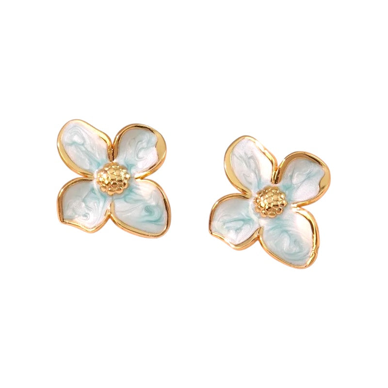 I'M MARTINA - Orecchini flower blu