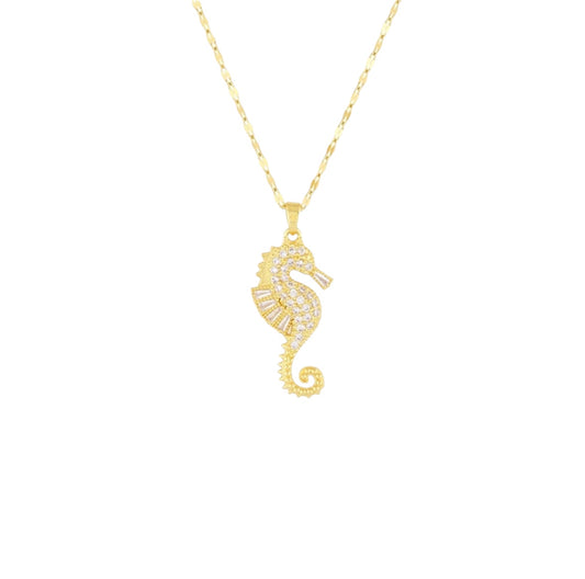 I'M MARTINA - Collana cavalluccio marino con zirconi