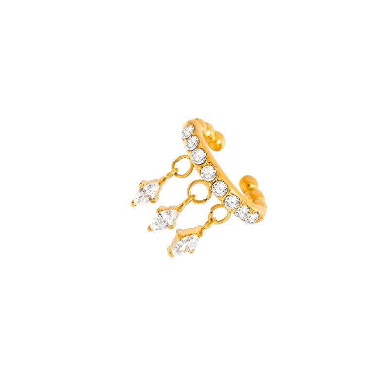I'M MARTINA - Earc cuff con zirconi pendenti