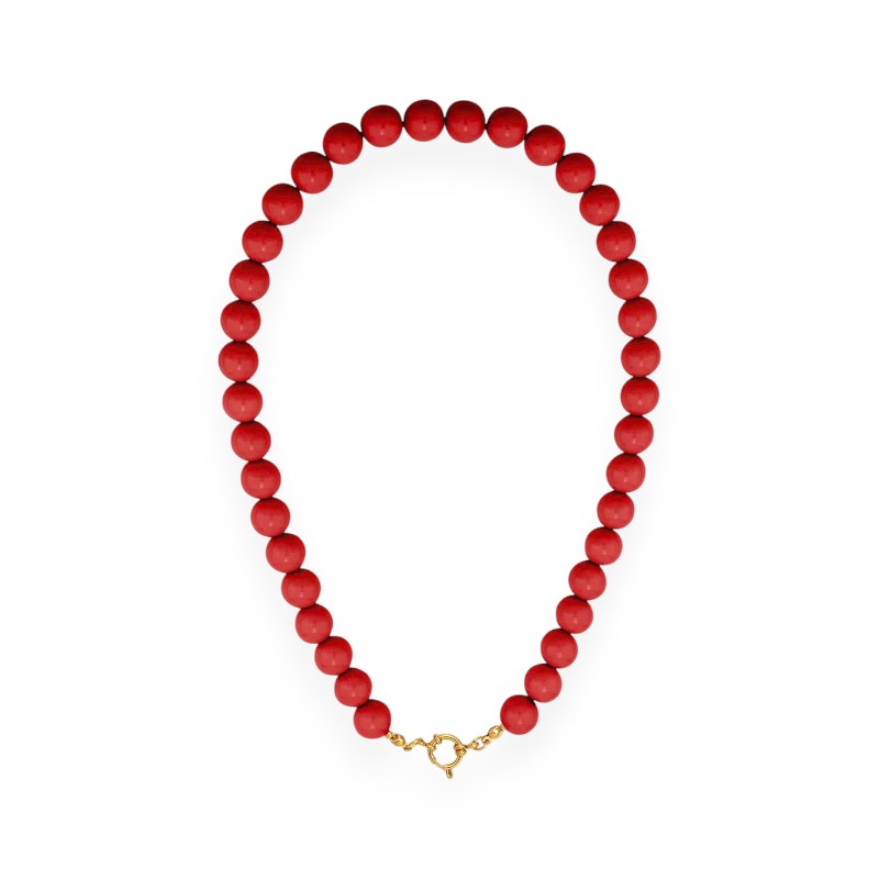 I'M MARTINA - Collana charmpop slim wine red
