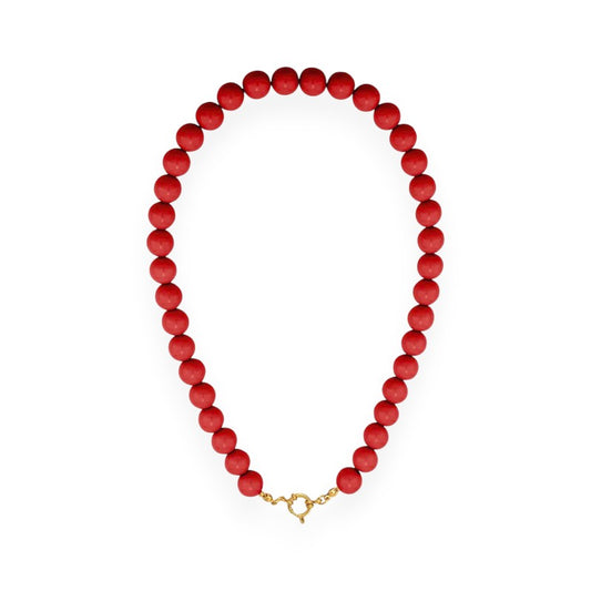 I'M MARTINA - Collana charmpop slim wine red