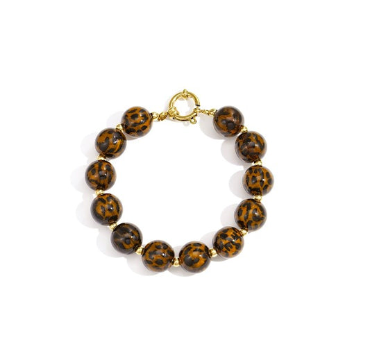 I'M MARTINA - Bracciale charmpop leopardato