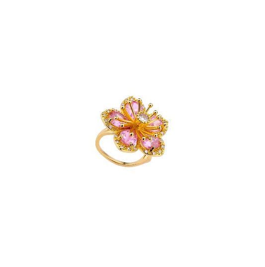 I'M MARTINA - Anello flower pink
