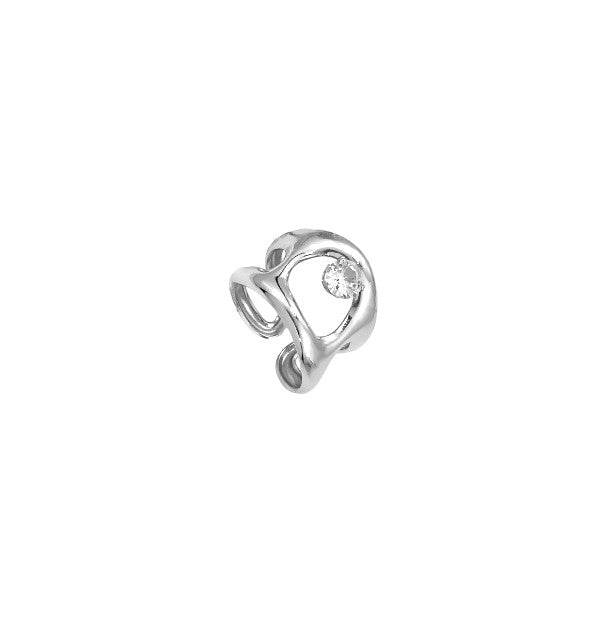 I'M MARTINA - Anello chunky sinuoso punto luce