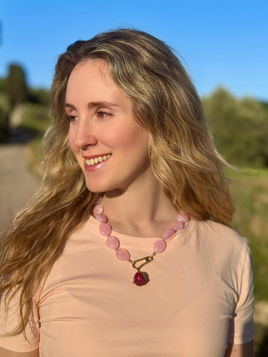 I'M MARTINA - Collana charmstone pink
