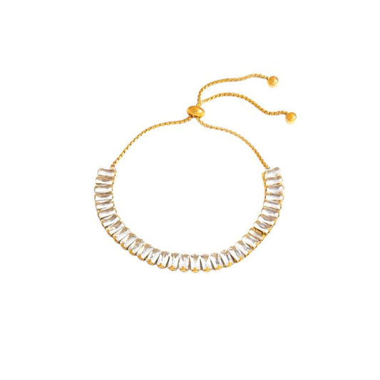 I'M MARTINA - Bracciale tennis rettangolare regolabile