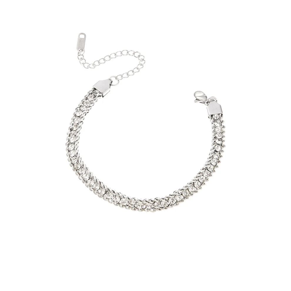 I'M MARTINA - Bracciale tennis in maglia aperto