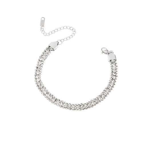 I'M MARTINA - Bracciale tennis in maglia aperto