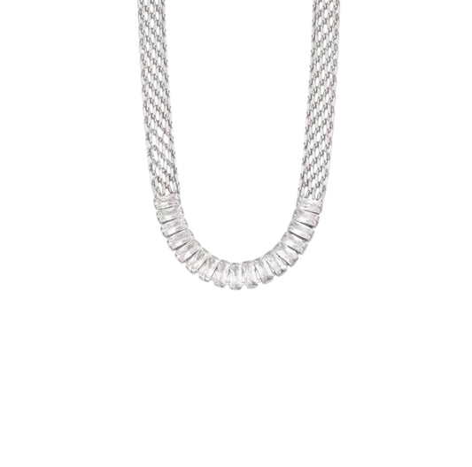 I'M MARTINA - Collana in maglia con zirconi