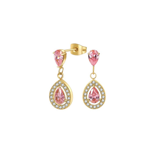 I'M MARTINA - Orecchini gocce di rosa