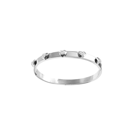 I'M MARTINA - Bracciale Love rigido con zirconi