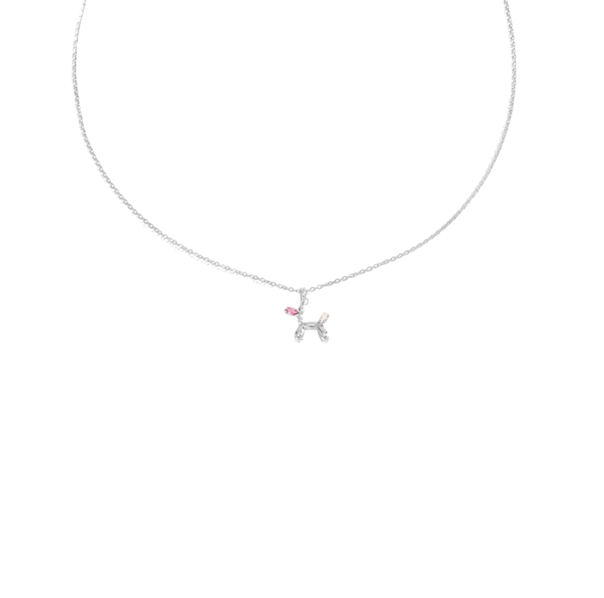 I'M MARTINA - Collana balloon con zircone pink