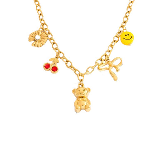 I'M MARTINA - Collana happy teddy con pendenti