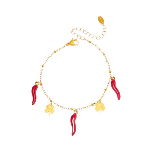 I'M MARTINA - Bracciale pepper and quadrifoglio