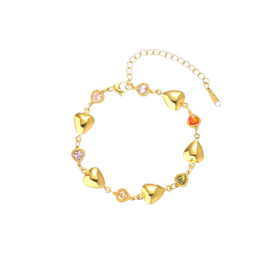 I'M MARTINA - Bracciale Love con zirconi multicolor