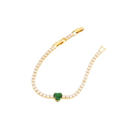 I’M MARTINA - Bracciale tennis Love green