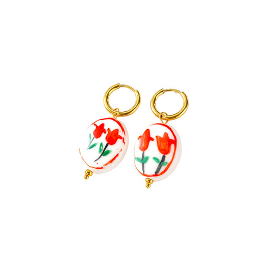 I'M MARTINA - Orecchini tulipano in ceramica