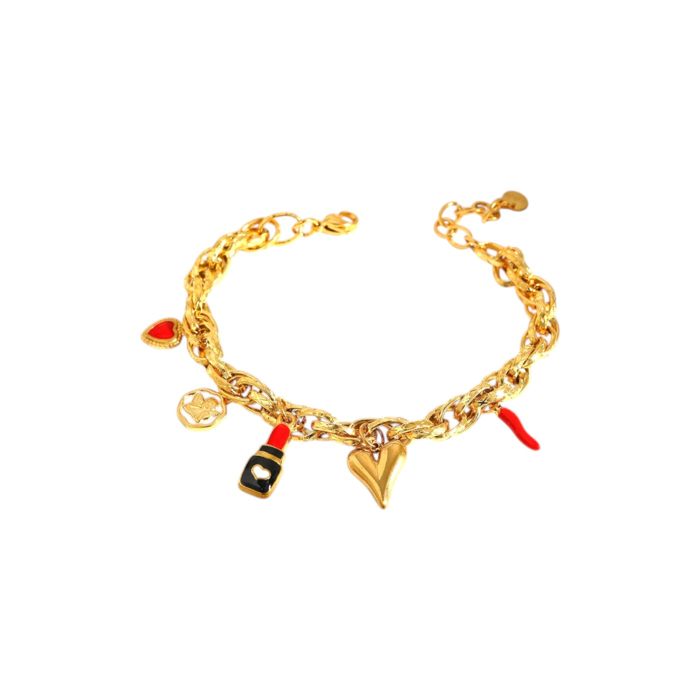 I'M MARTINA - Bracciale Love red con pendenti