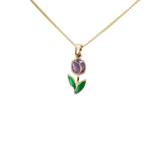I'M MARTINA - Collana tulipano purple
