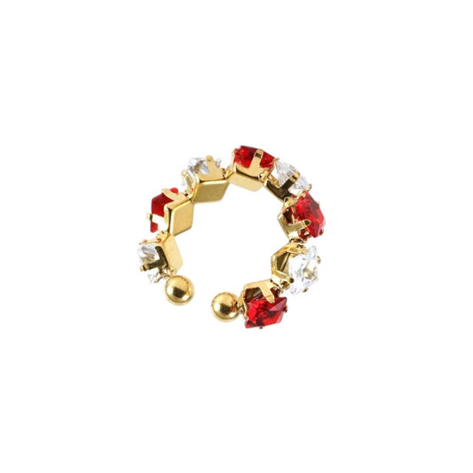 I’M MARTINA - Anello corona red/white XL