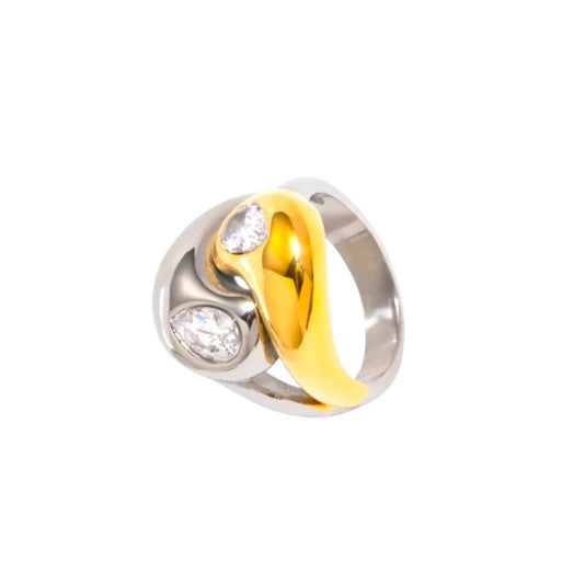 I'M MARTINA - Anello chunky twist bicolor