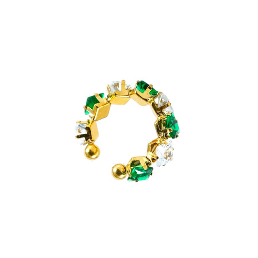 I’M MARTINA - Anello corona green XL