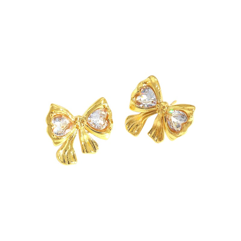 I'M MARTINA - Orecchini fiocco con zirconi