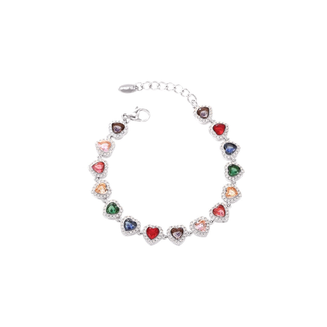 I'M MARTINA - Bracciale luxury Love con zirconi multicolor