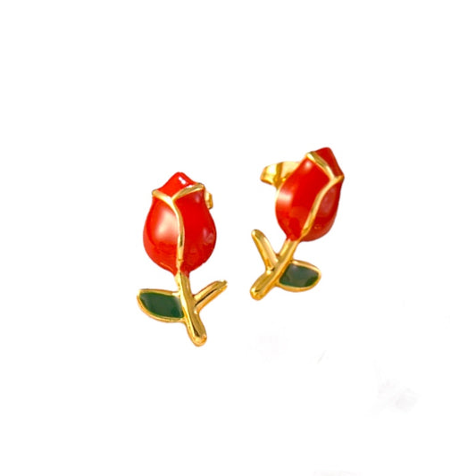 I'M MARTINA - Orecchini tulipano red