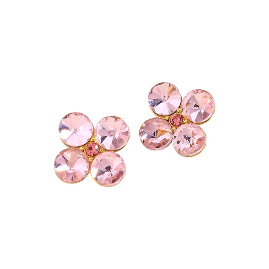I'M MARTINA - Orecchini flower con zirconi pink