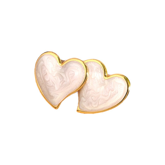 I'M MARTINA - Orecchini big Love white