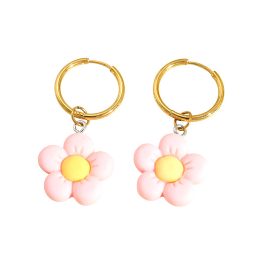 I'M MARTINA - Orecchini margherita pink